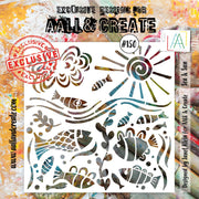 #150 AALL & CREATE STENCIL " SEA & SUN "